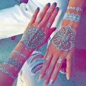 Non-Reusable White Henna Lace Stickers 