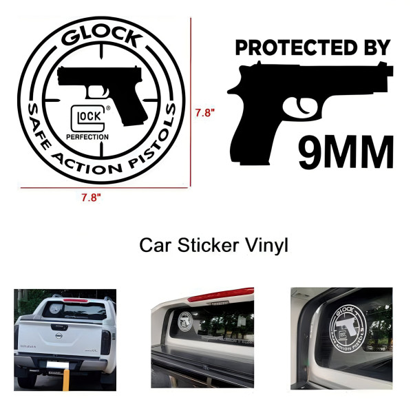 Safe Action Pistol Vinyl Sticker 