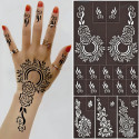 Diamond Flower Mehndi Henna Stencil