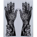 Big Hands Henna Tattoo Stencil Pair