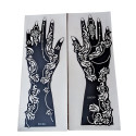 Big Hands Henna Tattoo Stencil Pair